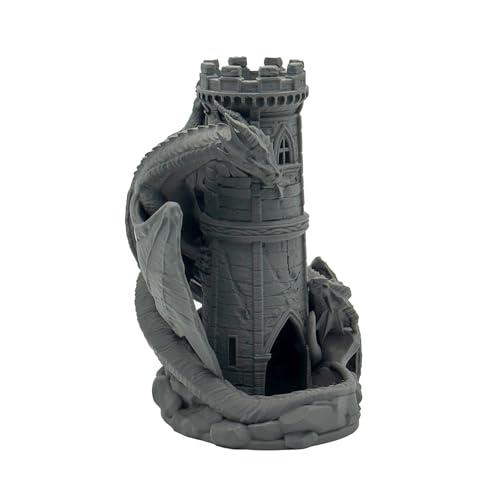 Wolfprint Drachen Würfelturm | DND Dice Tower Tabletop RPG P&P DSA Fantasy Dungeons Dragons Ready to Paint