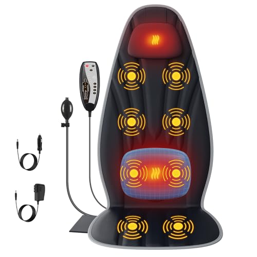 SLOTHMORE Back Massager with Heat, Seat Massager for Full Back wi...