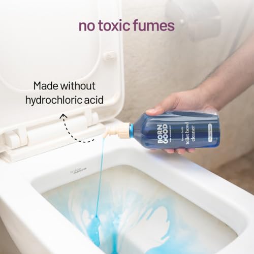Image of Born Good Toilet Bowl Cleaner Concentrate 1.5L Bottle Pack | 1 Pouch 50ml = 500ml Toilet cleaner | No Toxic Fumes | Kills 99% Bacteria | Removes Skid-marks | Planet-Friendly