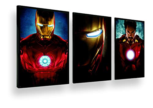 Quadro Decor Coleção Homen De Ferro 2 Classico Marvel Com vidro