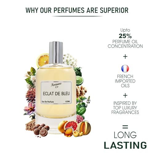 Image of Eclat De Bleu | Luxury Men Eau De Parfum | Fresh Spicy Amber Woody | Perfume Spray for Man | Strong & Long Lasting Fragrance | Luxury Gift for Him | 100 ml