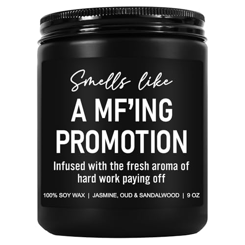 Younift Funny Scented Candles, Promotion Gifts for Women, Men - Congratulations on Your Promotion, New Job Gifts - Job Promotion Decorations - 9 oz