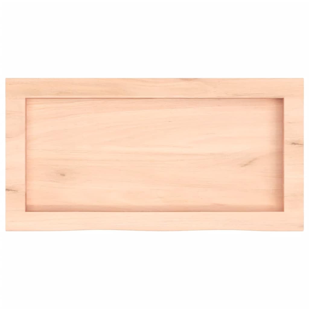 Estantería de pared de madera maciza de roble 60 x 30 x (2-4) cm sin tratar con borde natural, estantería flotante para baño, salón, oficina, versátil y resistente