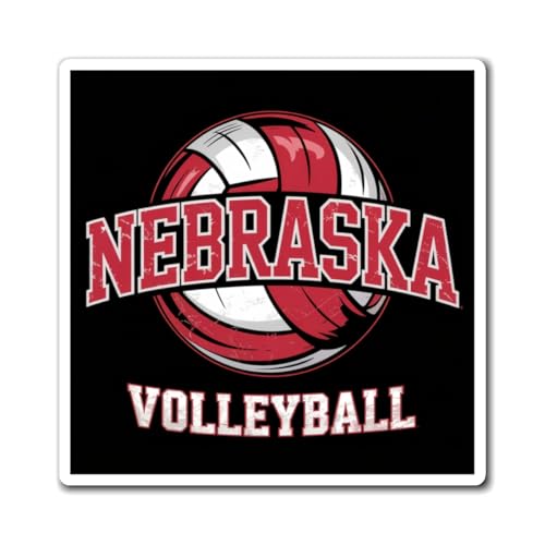 Nebraska Volleyball Magnet, Sports Team Decor, Gift for Athletes, Kitchen Accessory, Team Spirit