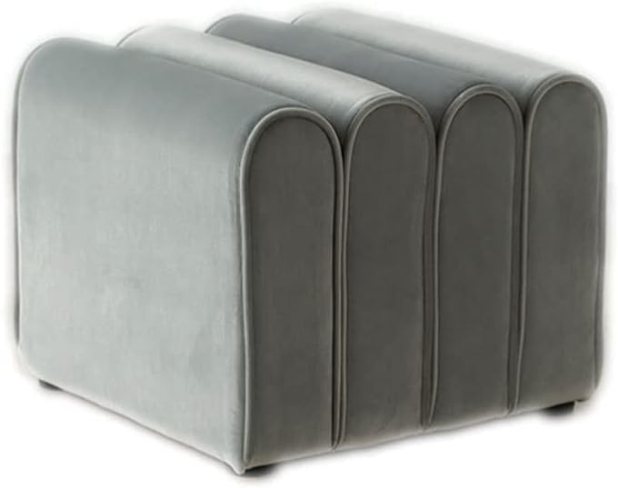 Minimalist Fashion Creative Home Entrance Porch Stool for Shoe Replacement Stool, Creative Stool Low Stool Sofa Stool for Living Room Bedroom Homecasual/Short Gray