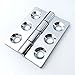 Zinc Alloy Square Folding Hinge Surface Mounted Hinge Power Distribution Cabinet Industrial Cabinet Hinge Electric Box Hinge 1Pcs(Chrome-Zinc Alloy)