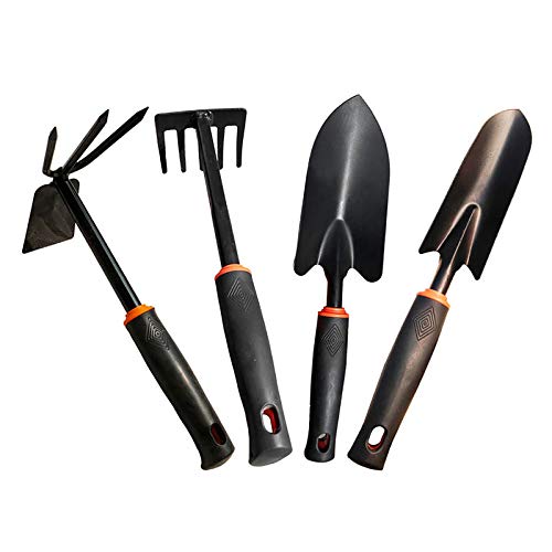 4 Pieces Garden Weeding Tools Planting Flowers Transplanting Shovel Loose Soil Rooter Multi-Function Fertilization Hoe Children Potted Rake