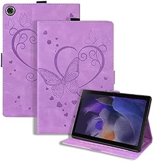Rosbtib Case for Samsung Galaxy Tab A8 10.5 Inch 2022 2021(SM-X207/ SM-X205/ SM-X200), Flip Case Cover PU Leather with Stand Function Card Slots Tablet Case Butterfly Pattern for Galaxy Tab A8 - Blue