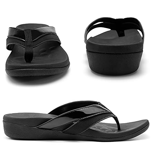 Image of Sounity Soft Arch Support Comfortable Sandals for Womens, Best Summer Dress Flip Flops with Cushion Memory Foam, Outdoor Walking Slippers for Plantar Fasciitis