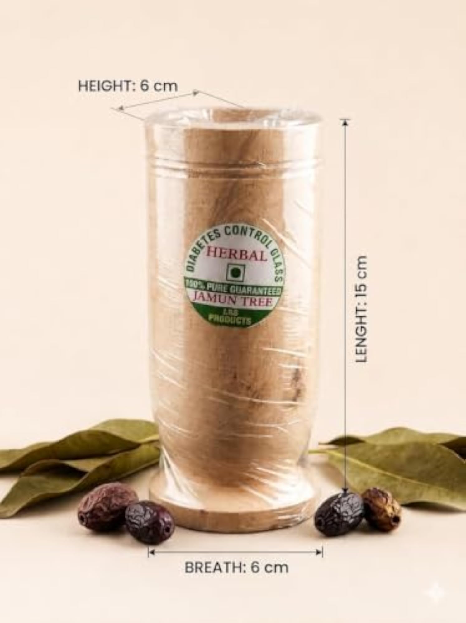 Handmade Wooden Drinking Glass, Eco-Friendly Jamun Wood Cup