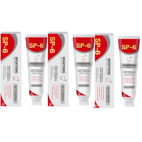 3 Pc Pasta Dientes SP6, Pasta Dientes Blanqueadora Probiótica SP6, Limpieza Profunda, Aliento Fresco Para Cepillarse Los, Manchas De Café Y Vino, Ideal Para Viajes Y Acampadas.