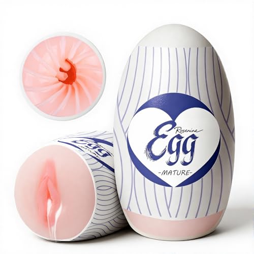 Image of Egg Male Masturbators for Penis Training,Textured Stroker Pocket Pussy Stretchable Stimulator Sleeve with Strong Suction, Realistic Portable Anal Sex Toys for Men（Soft-Type）
