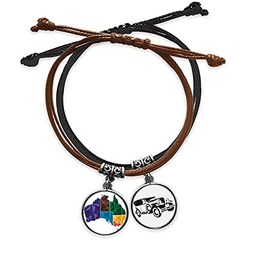 Bracelet Australie en cuir ajustable pour éviter les allergies et s'adapter à votre poignet