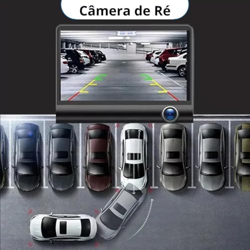 Câmera Veicular Full HD 1080p com Visão Noturna e Grande Angular – Segurança Total Proteção 24h, Det