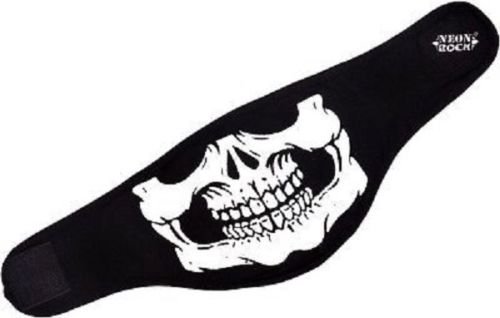 MOTOWAY Half Face Skeleton Rubber Print Anti Pollution Face Mask for KTM Duke (Black)