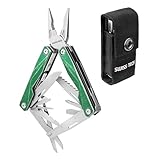 Swiss+Tech Multifunctional Pliers 16-in-1, Foldable Mulitool Stainless Steel Multifunctional Tool with Saw, Bottle Opener for Camping, Outdoor, Repairing, with Carry Bag, Vintage - Image 2
