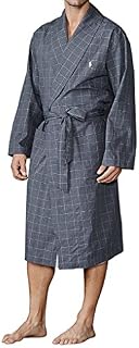 Polo Ralph Lauren Birdseye 100% Cotton Woven Robe (R171) S/M/Charcoal/Cream