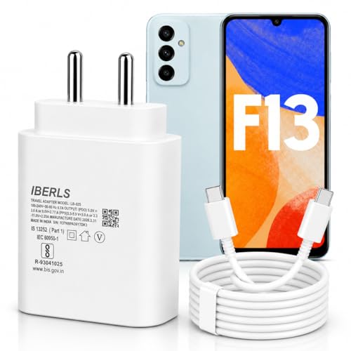 Image of 25W Pd 3A Type-C Super Fast Charging Adapter with 1M Type C Cable for Galaxy F13 /F70e /F07 /F17 /F06 /F36 /F56 /F16 /F15 /F05 /F55 /Tablet /Galaxy Watch- Charge Your Device with 25 Watt USB C Fast Charger