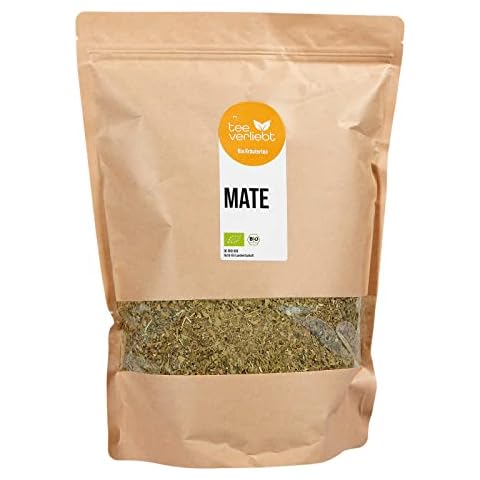 teeverliebt - Bio Mate Tee 1000 g I Bio Matetee aus kontrolliert biologischem Anbau I belebend-frische Teemischung I Organic Green Tea Powder 1000g Cover