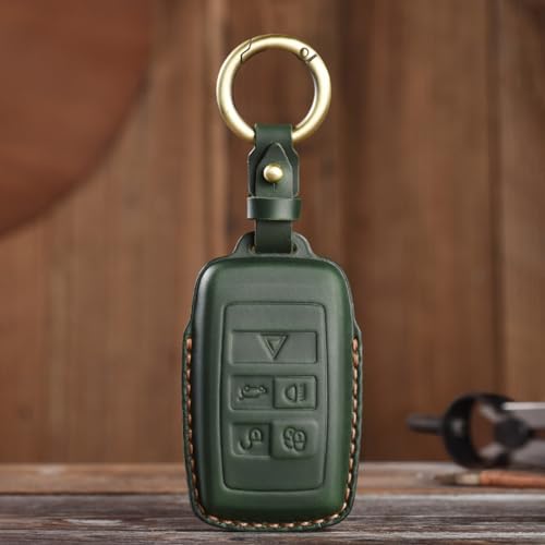 Funda de cuero para llave remota de coche Land Rover con ajuste seguro