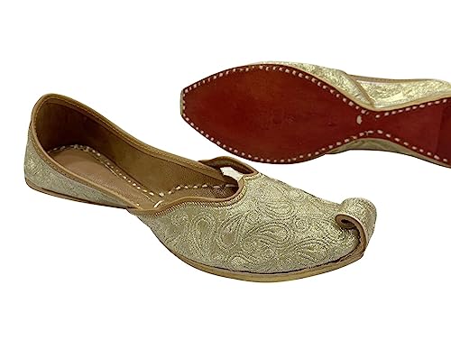 Gold Punjabi Jutti Casual Shoes Indian Traditional Shoes Khussa Shoes Mojari4