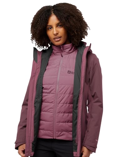 Jack Wolfskin Damen Hunberg 3in1 Jkt W, Raisin, M EU