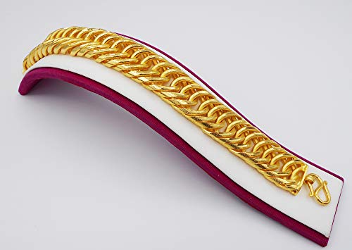 Men's Classic Bracelet Gold Plated 22k 23k 24k Thai Baht Gold 7.5 Inch, 66 Gram Jewelry3