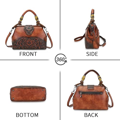 Bolso Satchel Mujer Medium Tote Marrón miniatura 3