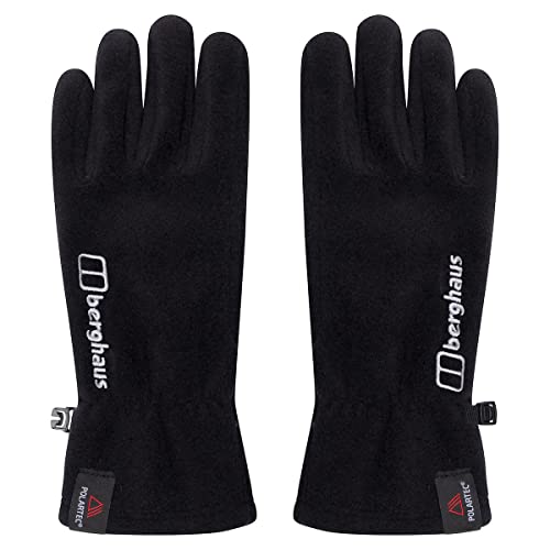 Berghaus Unisex Prism Polartec Winter Warm Gloves | Touchscreen Compatible Gloves Black/Black L-XL