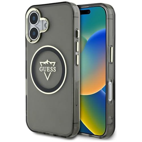 CG Mobile Karl Lagerfeld Saffiano - Coque de Protection pour iPhone 16 Pro Max - avec Logo en métal allongé - Compatible avec MagSafe (Rose)