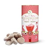 Yogurt Melties Pre and Probiotic Dog Treats - Strawberry | Healthy Gut | Low Calories | Grain & Gluten Free| Also use as reward or Training Treats (1.34oz)