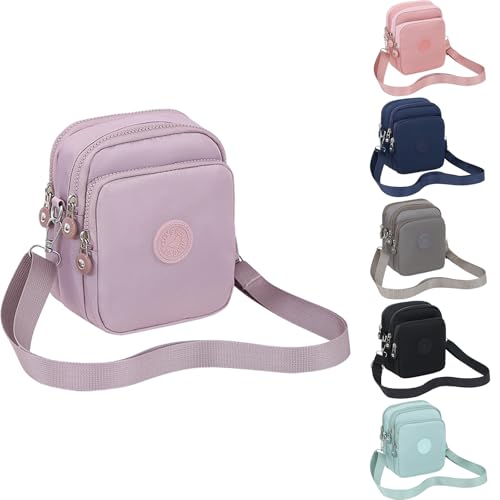 Mayoii Small Crossbody Bag for Women Travel - Lightweight Waterproof Small Bag with Adjustable Strap Fits Phone Wallet CosmeticsSuitable for travelling (Purple)