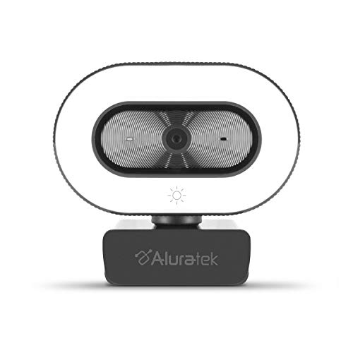 Aluratek 1080p HD Webcam with Ring Light, Auto Focus and Directional Noise Cancelling Mic, Universally Compatible, LED Adjustable Ring Light #1