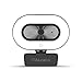 Aluratek 1080p HD Webcam with Ring Light, Auto Focus and Directional Noise Cancelling Mic, Universally Compatible, LED Adjustable Ring Light