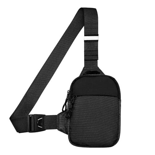 YAMEIZE Mini Crossbody Sling Bag - Trendy Small Chest Bag with Adjustable Strap for Men Women Multipurpose Daypack