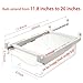 URALFA Fridge Drawer Organizer, Adjustable Refrigerator Drawers for Fruit and Vegetable, Pull Out with Handle, Shelf Holder Storage Box, Fit for Fridge Shelf Under 1.1