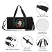 ARESU Coat Of Arms Of The Dominican Republic Duffel Bag Gym Bag Sports Bags Foldable Travel Bag Multipurpose Backpack, Black
