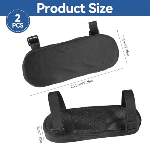 Miniatura 2 de 2 Piezas Reposabrazos Con Almohadillas De Espuma Viscoelástica,23.5 7.5 3cm Oficina Almohada De Espuma Cubierta,Funda Reposabrazos Silla Gaming,Para Silla De Escritorio,Silla De Juegos,Sill De Ruedas