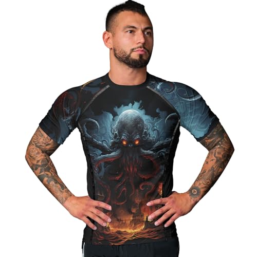 Ultra Soft Compression Shirt for Men, Rash Guard Men Jiu Jitsu Short Sleeve4