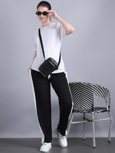 Image of Mack Jonney Colorblock| Relaxed Fit | Cotton Trackpant for Women-M53