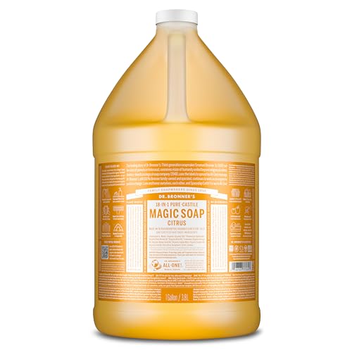 Dr. Bronner's Citrus Pure-Castile Liquid Soap, Bulk Refill, 1 Gallon