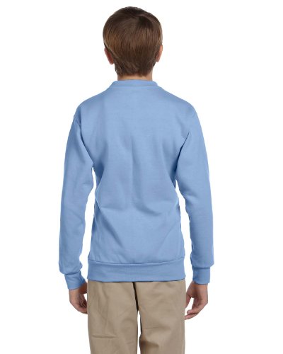 Hanes Youth 7.8 oz 50/50 Crewneck Sweatshirt in Light Blue - Medium (10/12)3