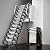 880Lb Foldable Attic Ladder Pull Down System, 10Ft Wall-Mounted Attic Stairs with 12-Step, Anti-Slip Reinforced Treads, Al-Mg Alloy Loft Ladder Pull Down for Home, Garage