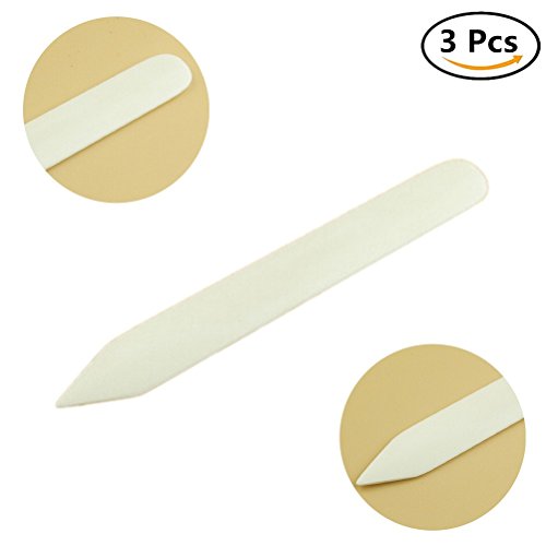 Bone Folder Creaser Scoring Folding Creasing Paper Leather DIY Craft Tool,White (3 Pcs)