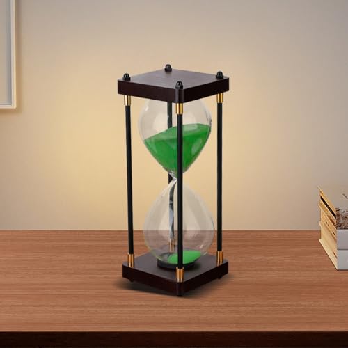 Acesome, clessidra, 60 minuti, clessidra, 1 ora, clessidra, arte a clessidra, decorazione per ufficio, personalità creativa, ornamenti a clessidra, regali per adulti e bambini (verde)