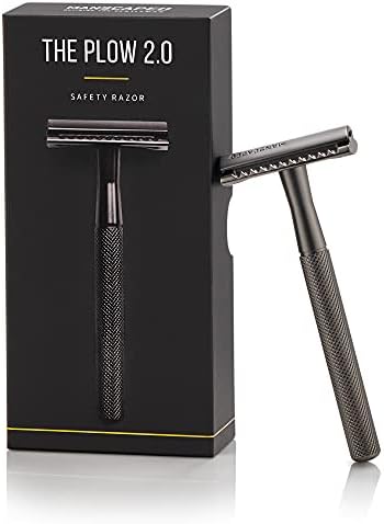 MANSCAPED® The Plow® 2.0 Premium Single Blade Double-Edged Safety Face Razor for Men