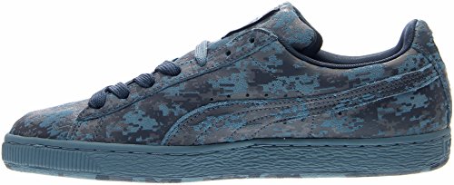 Image of PUMA Men's Suede A Camo Blue Heaven /Blue Wing Teal /Puma Silver Athletic Shoe