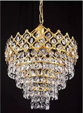 VILOMP Modern S1 Crystal Mdeium 250 mm Chandelier for Home Decoration | Jhoomar for Living Room and for Restaurant