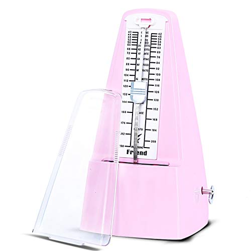 メトロノーム ピアノギターバイオリンの3色のためのタワーの機械メトロノーム 高精度 楽器演奏用(Pink)