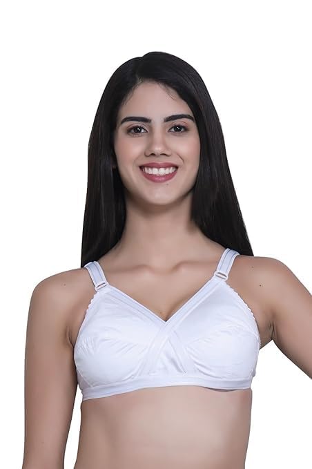 Lovato Daisy Women Sports Bra/Padded Slip On for Girls with Removable Pads Nightwear/Lingerie |Hot & Sexy for Couples |Waist/Ladies/Honeymoon/First Night/Anniversary/Lingerie for Women- White